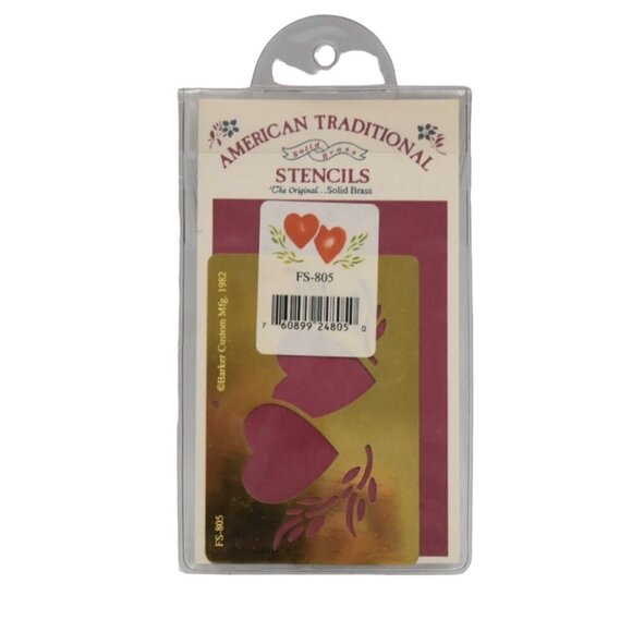 Brass Stencils Lot Valentines Day Love Heart Dreamweaver Heritage Handcrafts - Picture 4 of 5